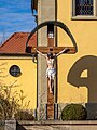 * Nomination Crucifix in front of the Catholic chapel Beatae Mariae Virginis in Kappel (Burgwindheim) --Ermell 05:46, 3 April 2025 (UTC) * Promotion  Support Good quality. --Johann Jaritz 05:51, 3 April 2025 (UTC)
