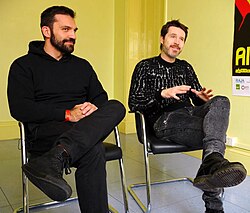 Romanian American writer, filmmaker Mattson Tomlin, comic book writer, artist Lee Bermejo