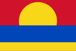 This unofficial Palmyra Atoll flag was deemed simple geometry (USA jurisdiction).