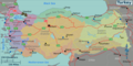 Turkey regions map for use on Wikivoyage, English version