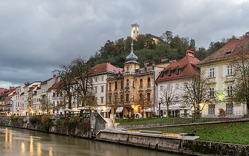 Gallusovo nabrežje in Ljubljana, Slovenia