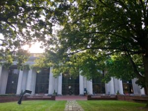 Front view of E.H. Little Library