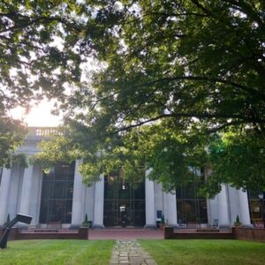 E.H. Little Library, brick building with white columns