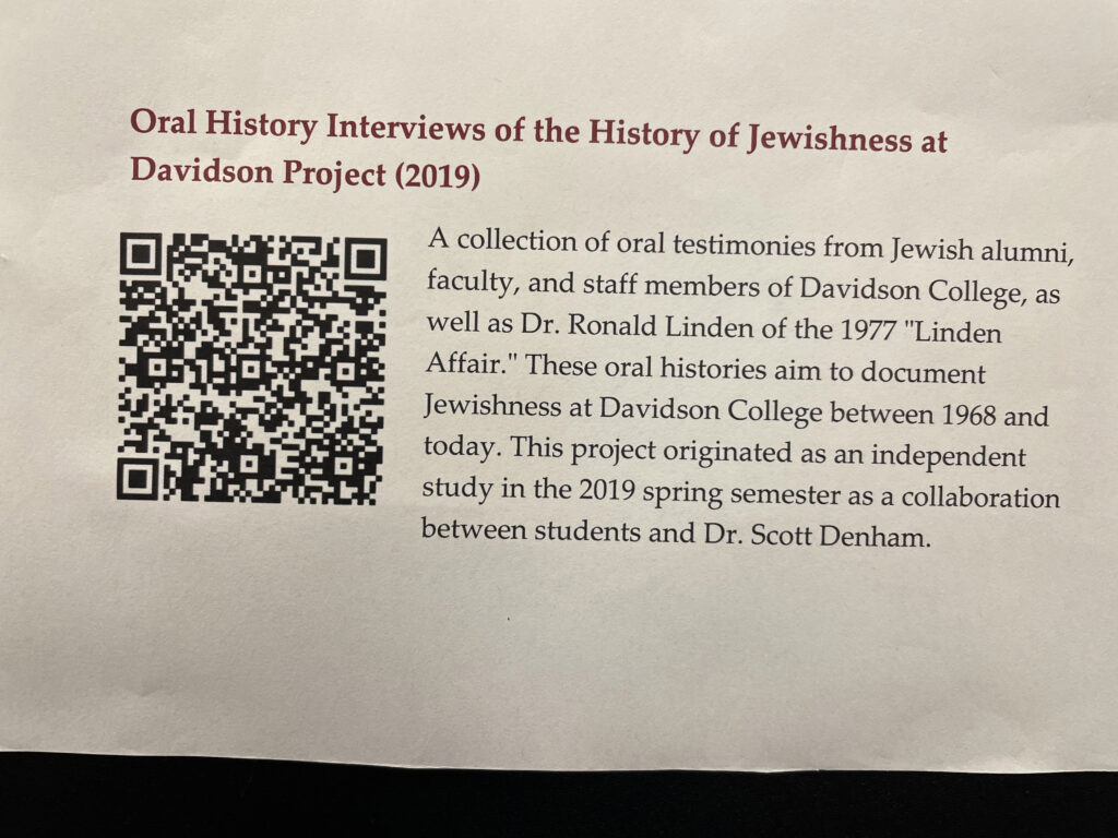 QR Code for Oral History Project.