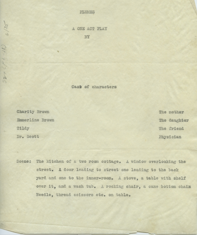 plumes manuscript