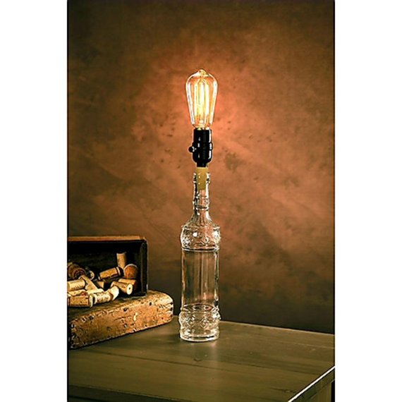 lamp made from glass bottle