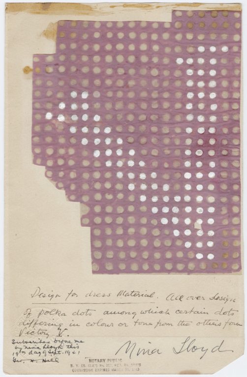 Loy's design for dress fabric