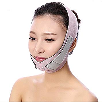 female model wearing jaw wrap