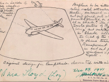 design for lampshade decorated with airplane
