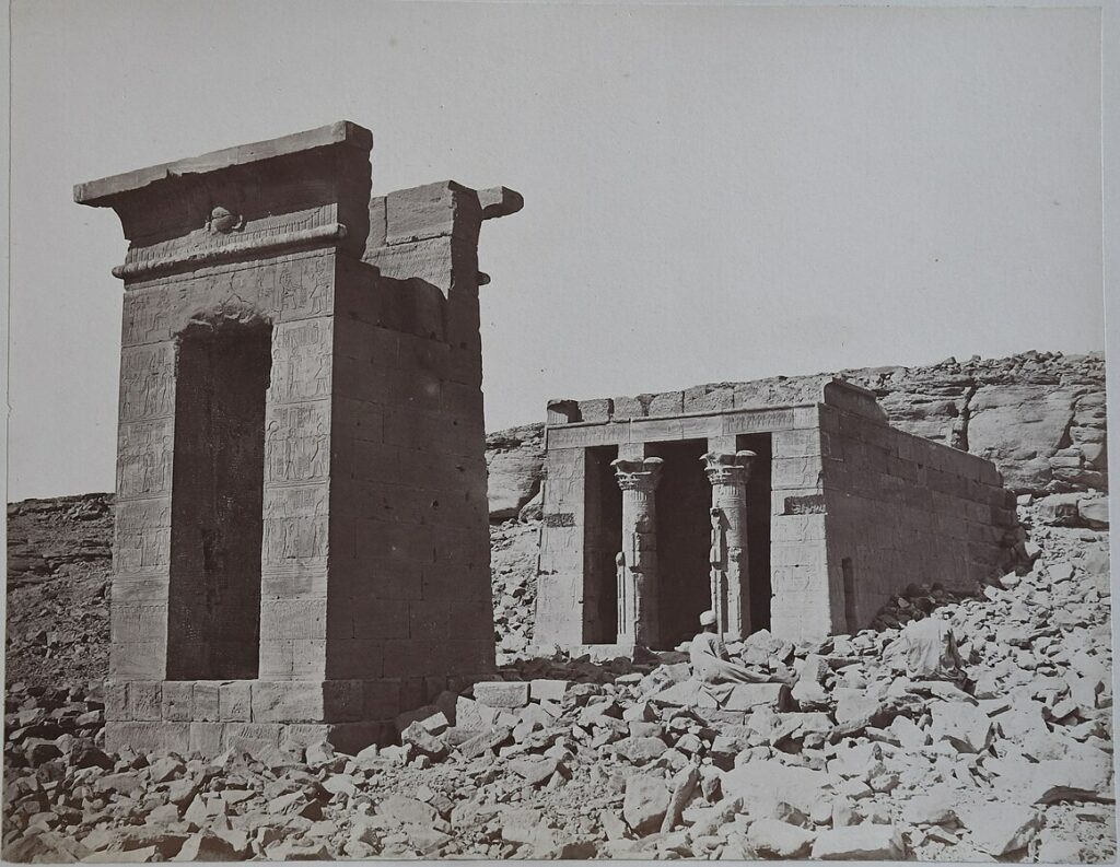 "Nubia, Temple of Dendur, 19th century pictures, photo 3 of 3 - Archivio fotografico Museo Egizio, Turin Album2 102." Wikimedia Commons. https://commons.wikimedia.org/wiki/File:Nubia,_Temple_of_Dendur,_19th_century_pictures,_photo_3_of_3_-_Archivio_fotografico_Museo_Egizio,_Turin_Album2_102.jpg