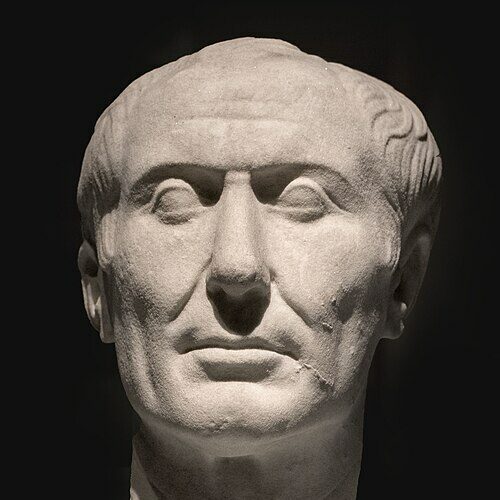 Stone bust of Julius Caesar