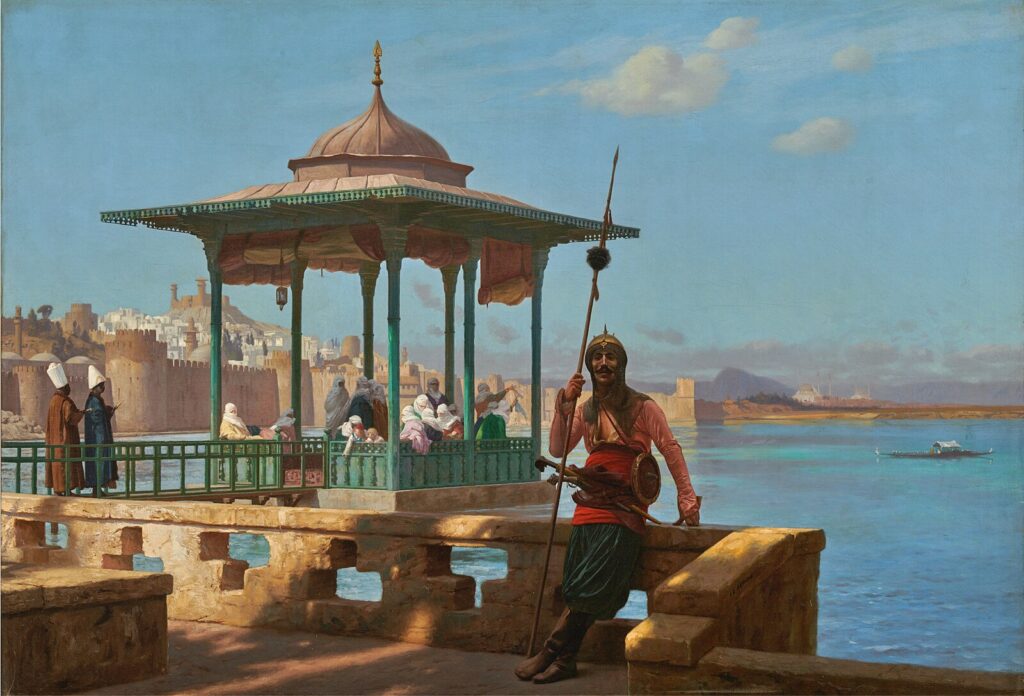 Gérôme, The Harem in the Kiosk, c. 1870-1875, oil on canvas.