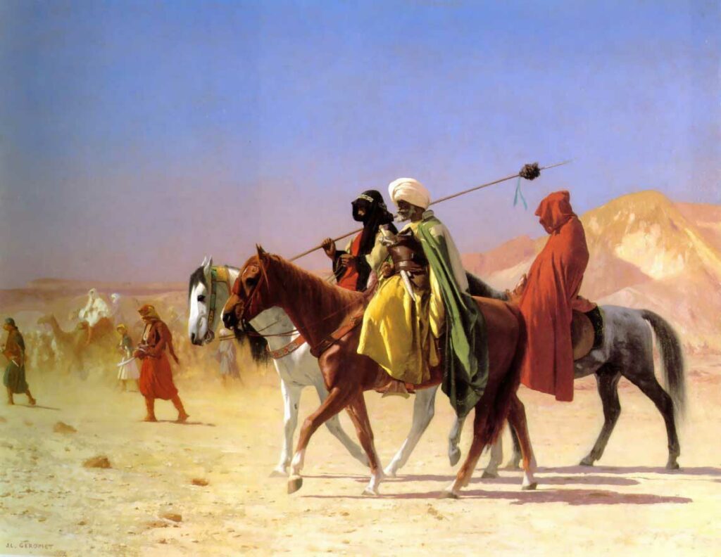 Gérôme, Arabs Crossing the Desert, 1870, oil on canvas.