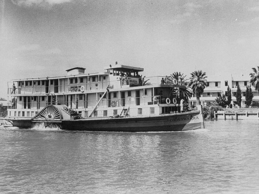 Photo of a paddle steamship