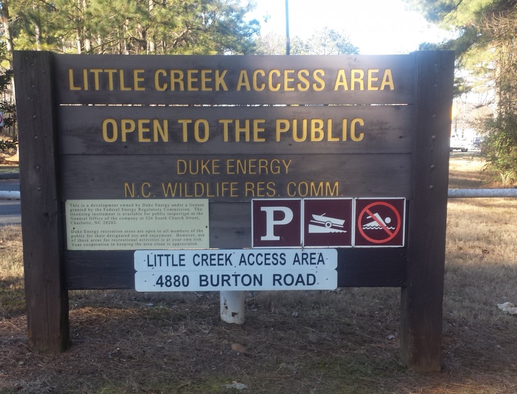 Little Creek access area entrance
