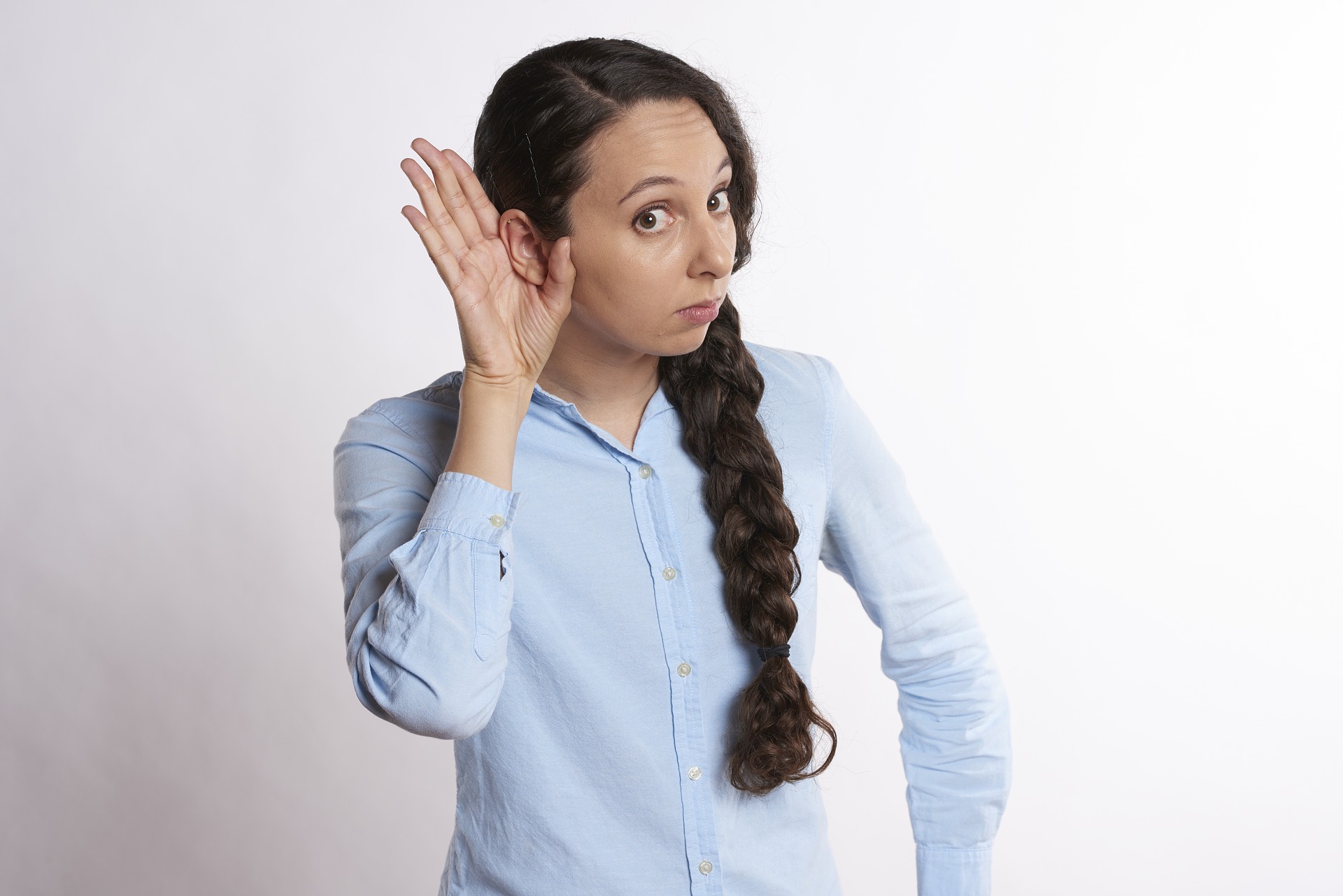 listening stock image