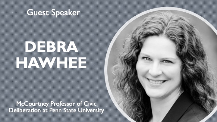 Introductory Slide for Debra Hawhee.