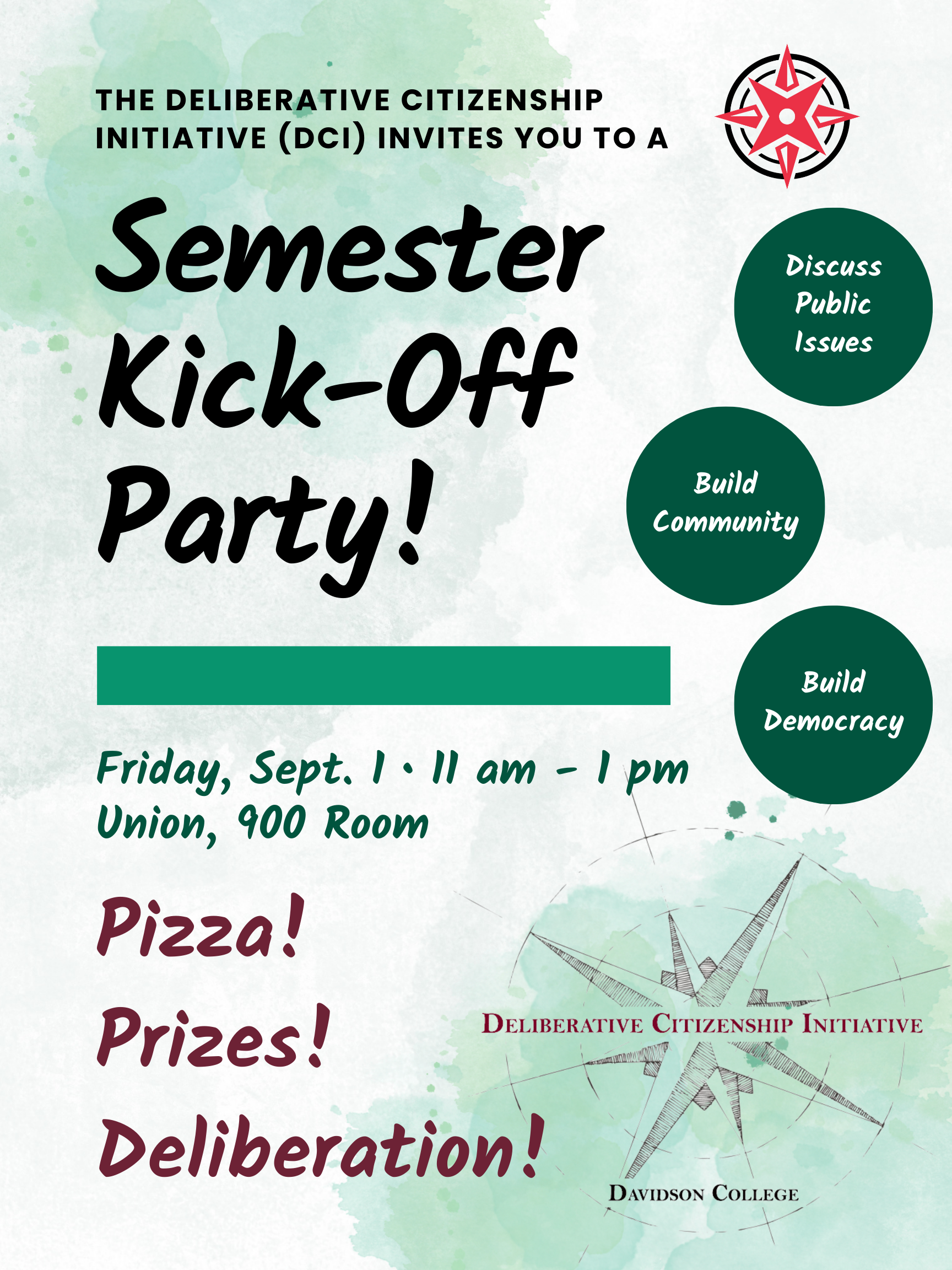 DCI Semester Kickoff Party Flyer