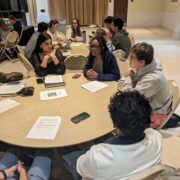 Arshi Husain facilitating a deliberation