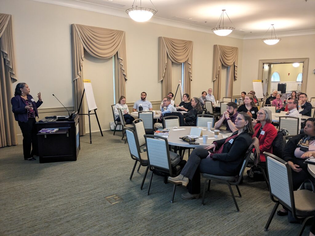 Leslie Garvin presenting at the NC Campus Discourse Leaders Conference.
