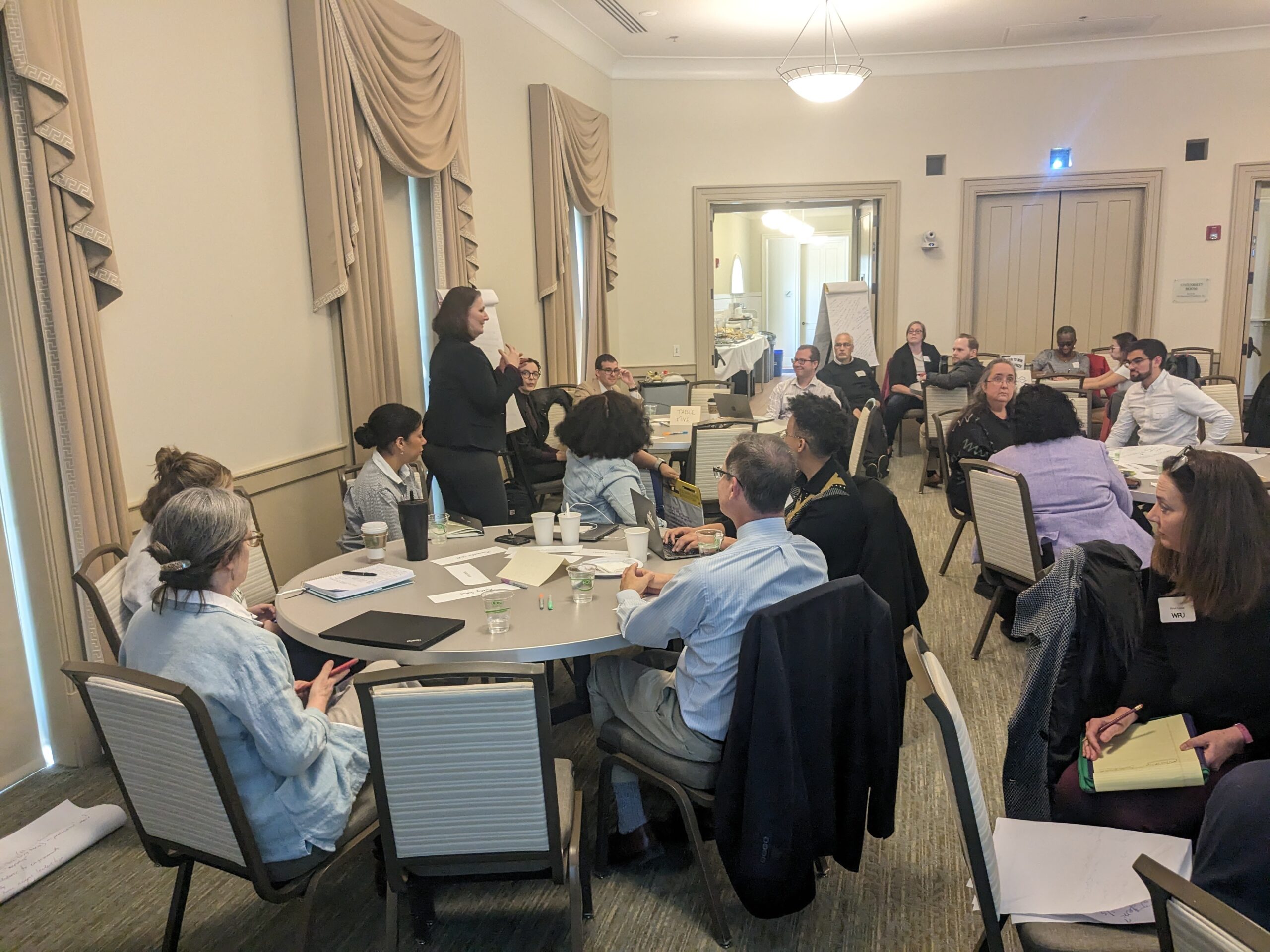 Participant presenting at conference