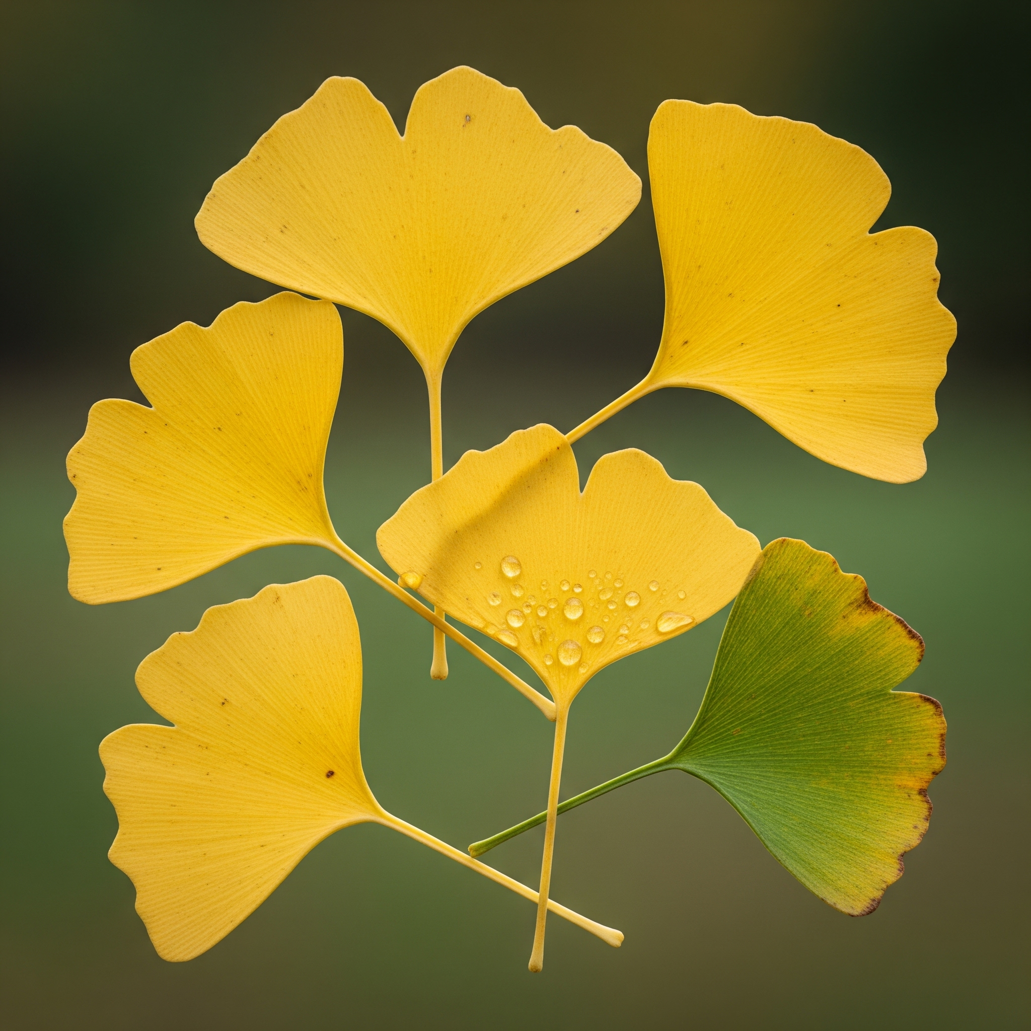 Ginkgo tree leaves