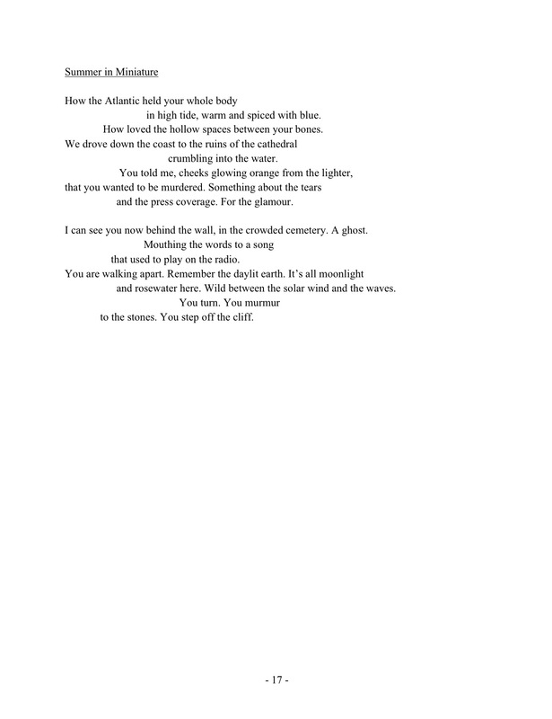 Screenshot of page 17 of Leah Mell's thesis "Drown Darling"