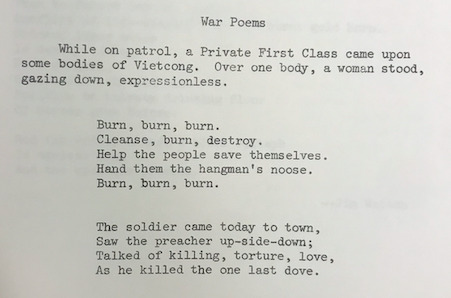 War Poems page 1