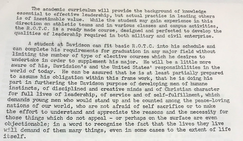 ROTC Mission Statement Excerpt