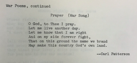 War Poems page 2