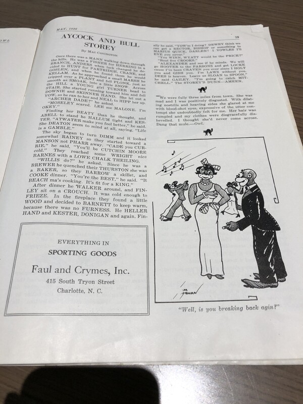 A Racist Cartoon, Yowl May 1936