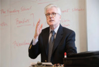 Image of Thomas Mallon lecturing in a Davidson classroom