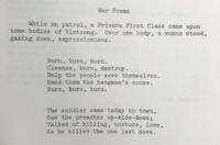 War Poems page 1
