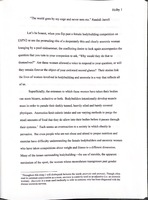 Photograph of page 1 of Alison Marie Holby's thesis  “The Cage: The Lives and Experiences of Female Bodybuilders and Anorexic Women."