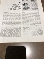 The first page of the short story contains a letter home in jibberish from a son to his mother