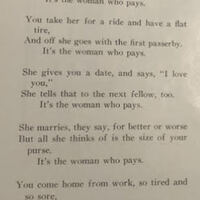 "It's the Woman Who Pays" from The Yowl