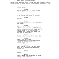 Screenshot of page 28 of Anne Seller's original screenplay "Be Nice"