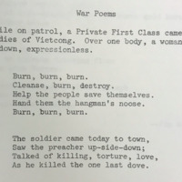 War Poems page 1