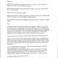 Photograph of page 1 of "Mikey: A Screenplay" by Jason Ferris