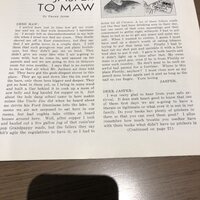 The first page of the short story contains a letter home in jibberish from a son to his mother