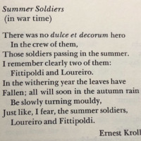 This poem by Ernest Kroll seems to reflect on the passing of time and the frailty of life.