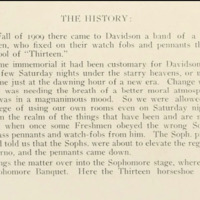 The mock epoch chronicles the strides the 1913 class had made in their time at Davidson College.