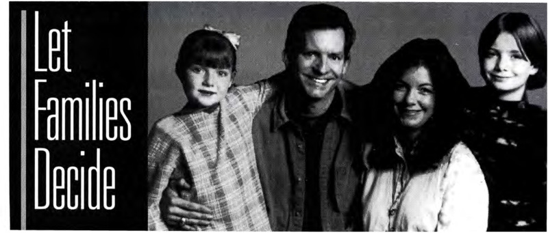 Black and white PDF of a pamphlet from the 2000s. The cover shows a picture of a family and it is encouraging the opposition to HR 1833.