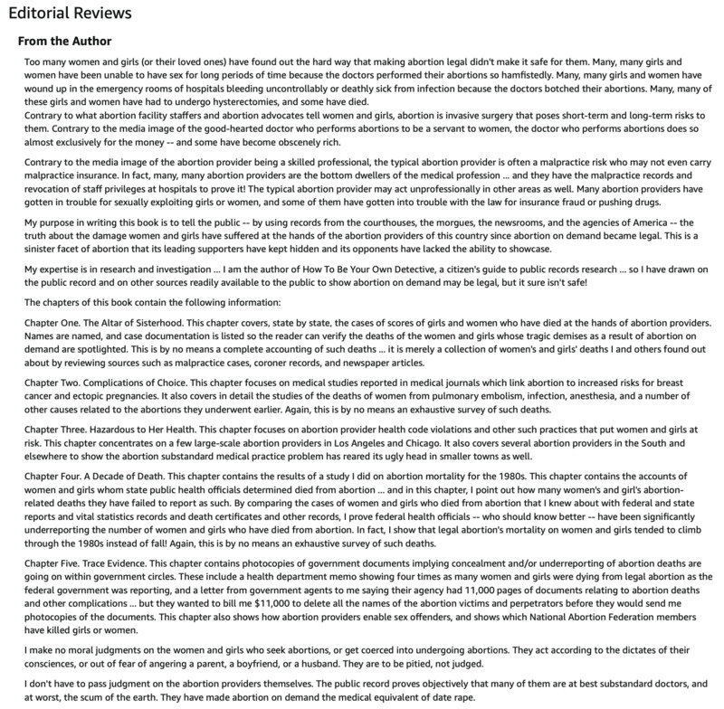 [Screenshot of the Victim's of Choice author's note, as published publicly online, and a transcript of the text.]