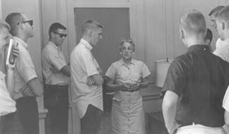 Mrs. R. Z. Moore with students