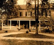 Sepia color of President's house probably ca. 1917