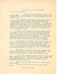 Letter written by Ms. Shaw