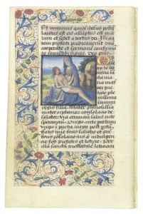 Illustrated page depicting Mary and Jesus