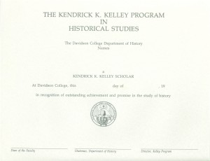 Certificate awarded to Kelley Program participants