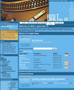 Screenshot of the Walt website